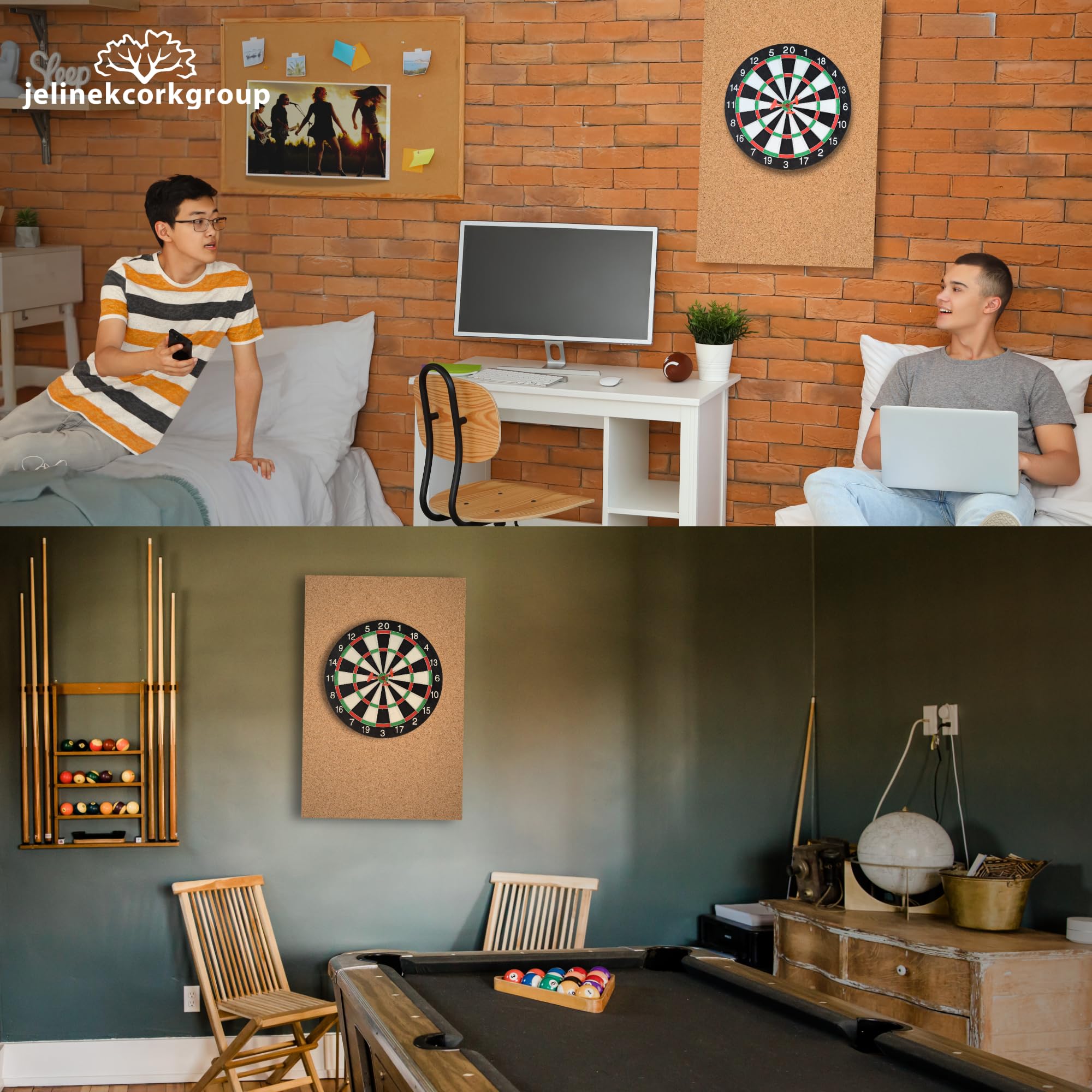 Jelinek Cork Dart Board Backer Wall Cover 36 X 24 X 1 Inches