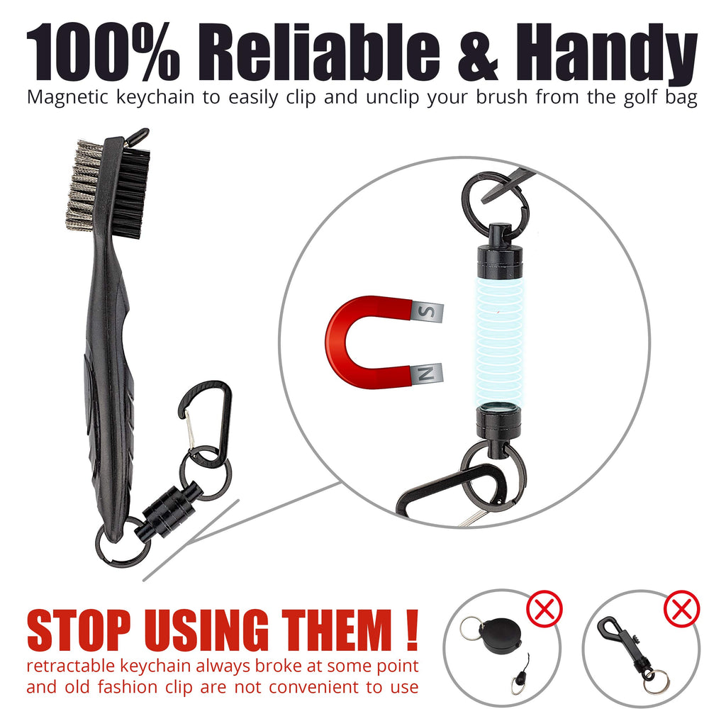 59Golf - Golf Club Cleaning Kit : Golf Club Brush + Golf Club Towel + Golf Ball Towel + Magnetic Keychain