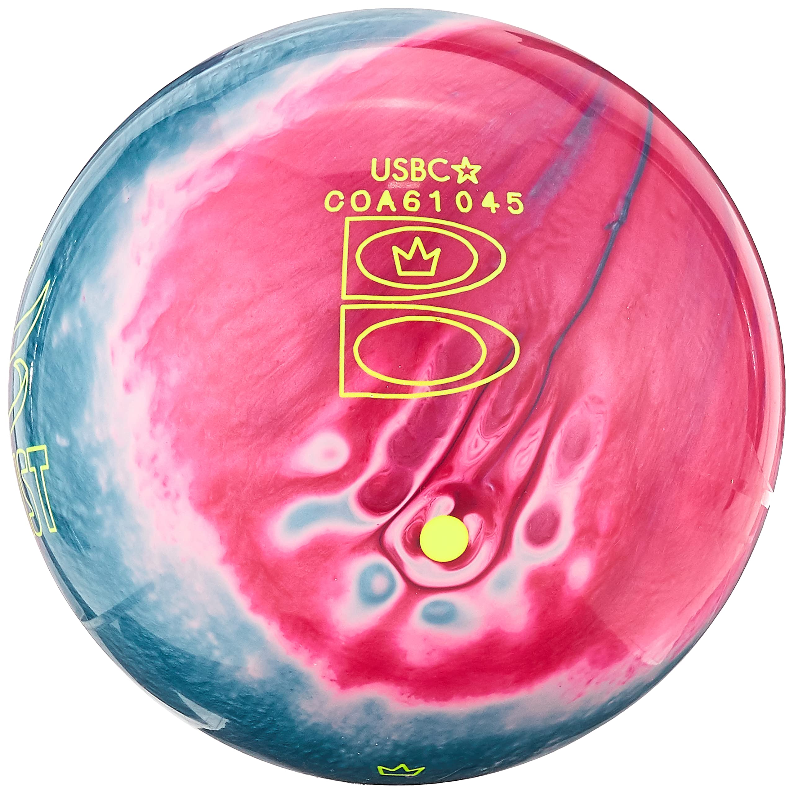 Brunswick Bowling Twist Reactive Ball, Sky Blue/Pink/Snow, Size 8