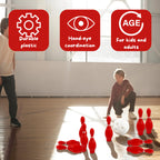 4E'S Novelty Valentines Day Bowling Game Set - 10 Red Pins, 2 Balls, Indoor/Outdoor Backyard Carnival Game, Classroom Valentine'