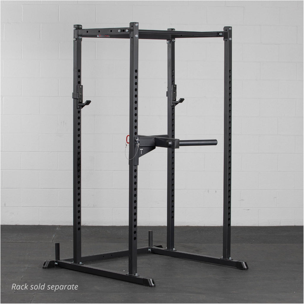 Titan Fitness T-2 Series Y-Dip Bar, Rack Mounted Dip Attachment, 550 Lb Capacity, Fits 2'' X 2'' Tubular Steel