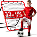 Soccer Rebound Net Rebounder 3.3X3.3FT | Skill Training Gifts, Aids & Equipment for Kids Teens & All Ages - Kick-Back/Portable, 