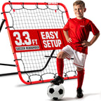 Soccer Rebound Net Rebounder 3.3X3.3FT | Skill Training Gifts, Aids & Equipment for Kids Teens & All Ages - Kick-Back/Portable, 