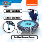 PAW Patrol Indoor Mini Trampoline with Handle for Toddlers, Features Everest, Chase, Marshall, Skye and Rubble, Multi