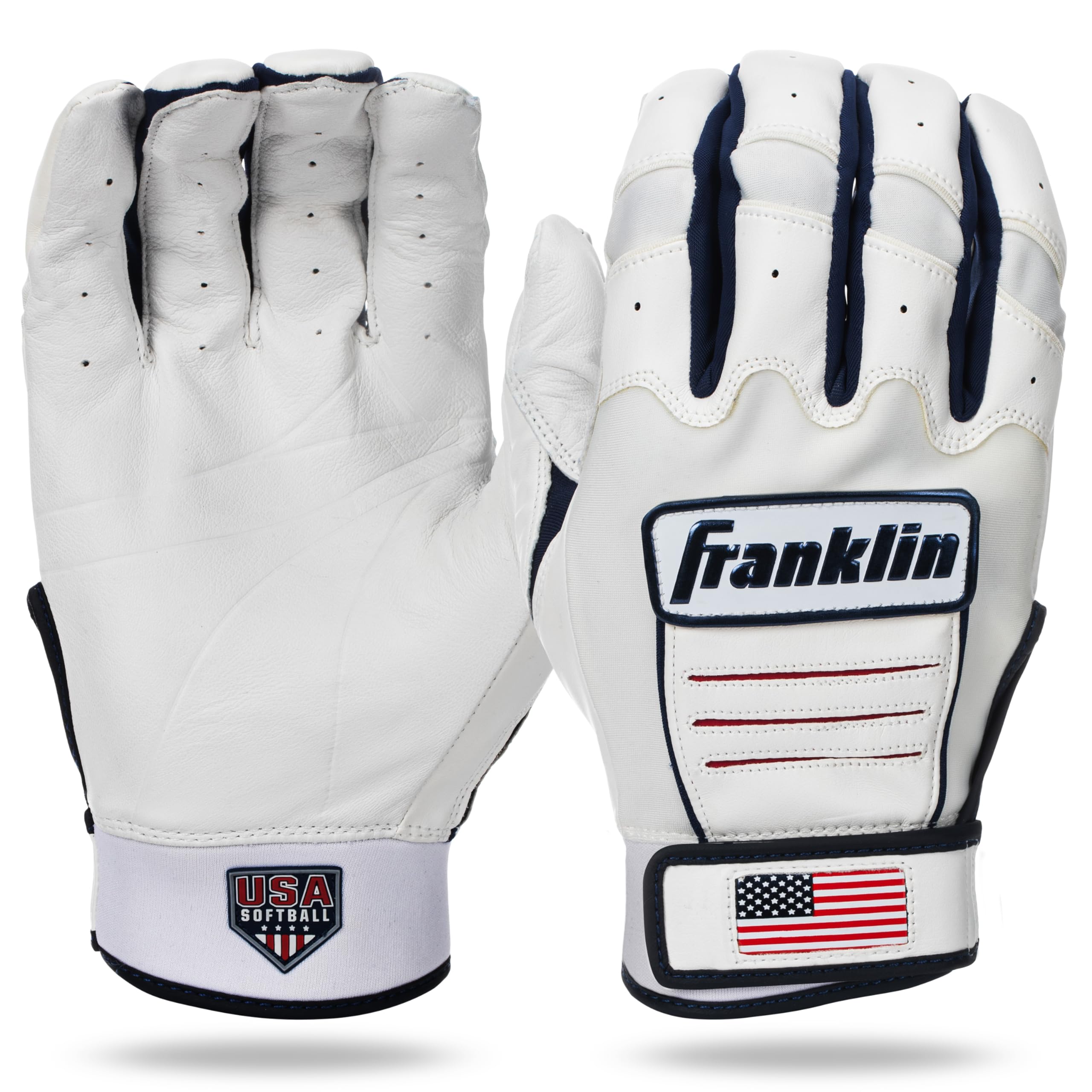Franklin Sports Cfx Fp Softball Batting Gloves Pair, Women'S X-Large, Usa - Fastpitch