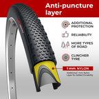 Fincci Pair 700 X 38C Tires 40-622 With 1Mm Antipuncture Protection For Gravel Cycle Electric Cyclocross Mtb Cross Hybrid Bike B