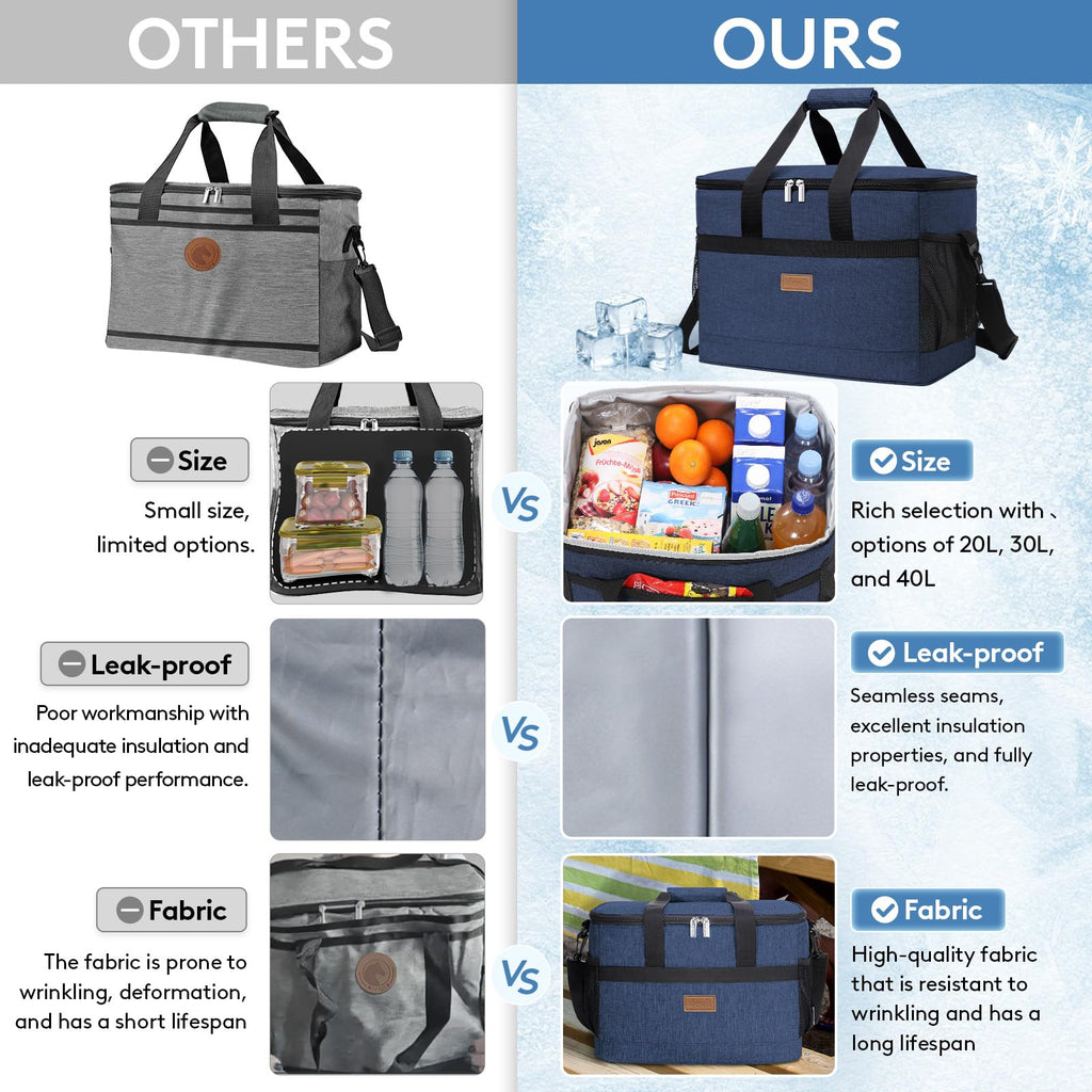 Lifewit Cooler Bag 50 Cans Collapsible And Insulated Large Lunch Bag Leakproof Soft Cooler Portable For Camping/Bbq/Family Outdo