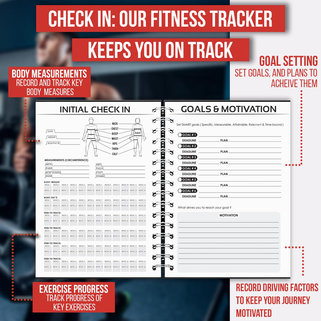 The Lift Log Workout Journal & Bookmark - 6 Month Undated (A5, 6   X 8   ) Fitness Journal - Assist In Weight Loss & Weight Lift