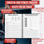 The Lift Log Workout Journal & Bookmark - 6 Month Undated (A5, 6   X 8   ) Fitness Journal - Assist In Weight Loss & Weight Lift