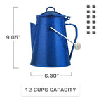 Coletti Classic Camping Kettle - Tea And Camp Kettle, No Aluminum Or Plastic, Ideal For Boiling Water (Blue)