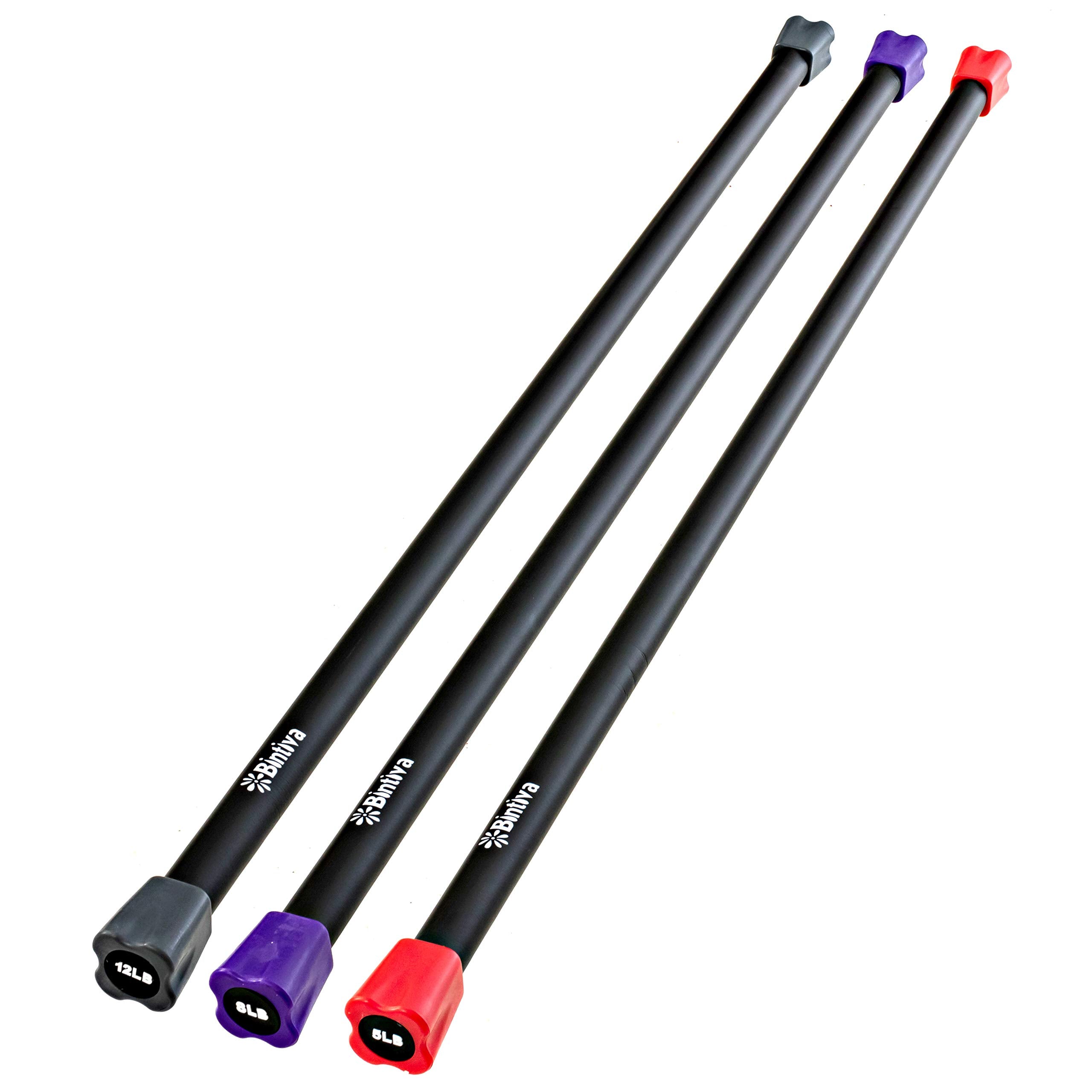 Weighted Bar Set - Weighted Bars for Exercise - Weighted Workout Body Bar - Exercise & Weight Bar - Womens Barbell