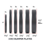 Xmark Hi-Impact Bumper Plate Weight Plate For Olympic Barbell, 45 Lb Pair, Strength Training Bumpers For Home, School Weight Roo