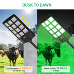 Hog Light For Night Hunting,18000Lm Powered Feeder Light(Green) Solar Lights For Hunting Hogs, Coyote, Varmint, Deer, Motion Act