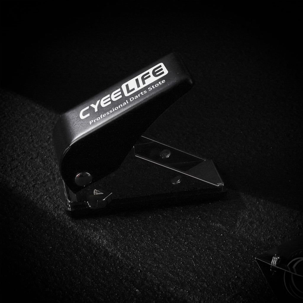 Cyeelife Dart Accessory: Flight Hole Punch Tool With 100 Spring Rings (Steel And Soft Tip Darts) (Black)