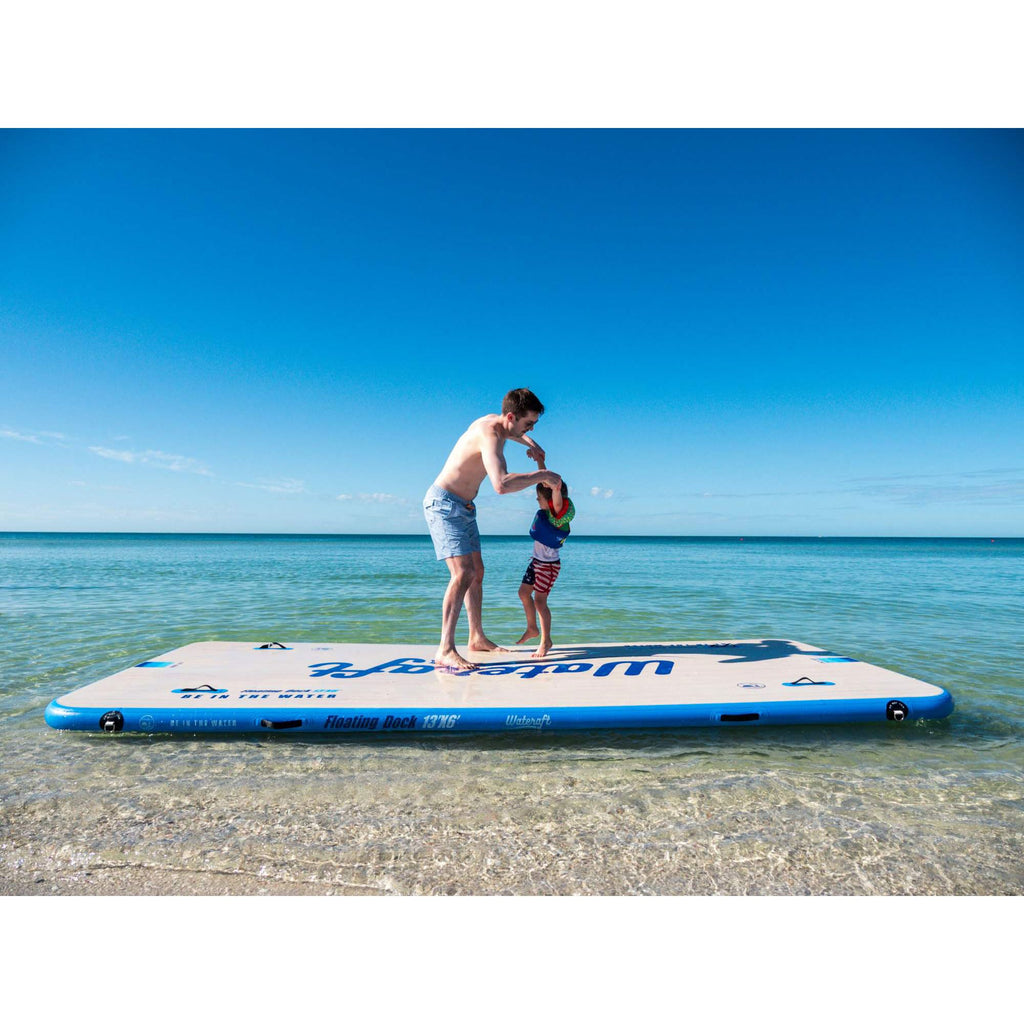 Wateraft Big Inflatable Floating Dock (13       X 6      ) Stable Raft Platform For Lake Beach Pool, Supports 8 Adults Rafting A