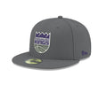 New Era NBA Sacramento Kings Mens Official 59FIFTY Fitted Cap, 6.875, Graphite