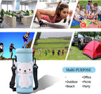 Aupet Water Bottle Sling Bag Carrier Crossbody Sleeve,Insulated Neoprene Bottle Case Holder Pouch Cover 500Ml/17Oz With Shoulder