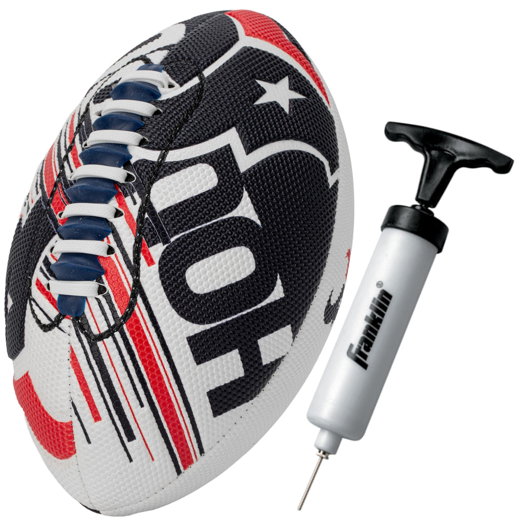 Franklin Sports Nfl Houston Texans Football - Youth Mini Football - 8.5'' Junior Size Ball - Spacelace Easy Grip Texture- Perfec