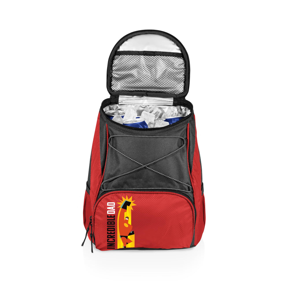 Picnic Time - Disney Pixar The Incredibles Mr. Incredible Ptx Backpack Cooler, Soft Cooler Backpack, Insulated Lunch Bag, (Red W