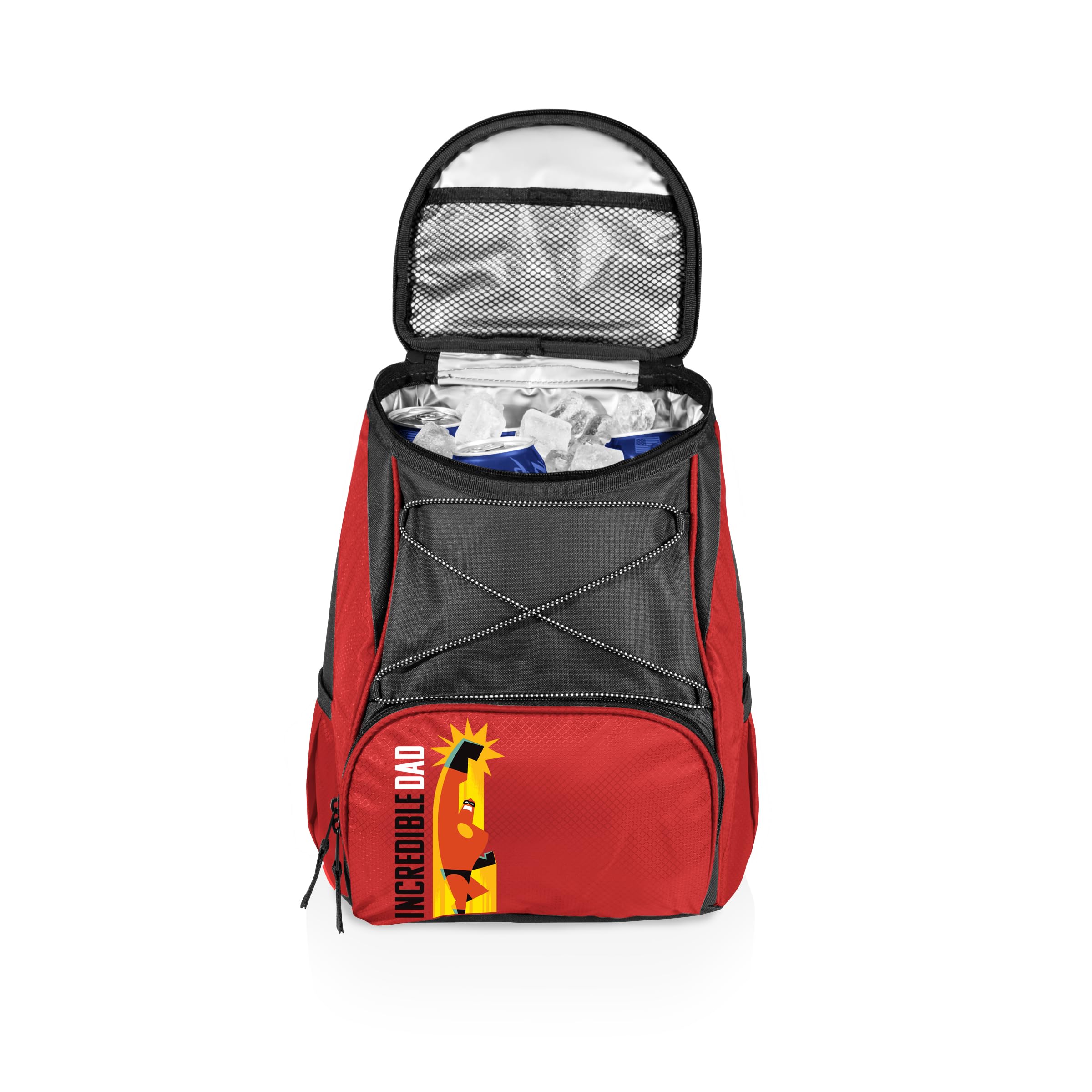 Picnic Time - Disney Pixar The Incredibles Mr. Incredible Ptx Backpack Cooler, Soft Cooler Backpack, Insulated Lunch Bag, (Red W