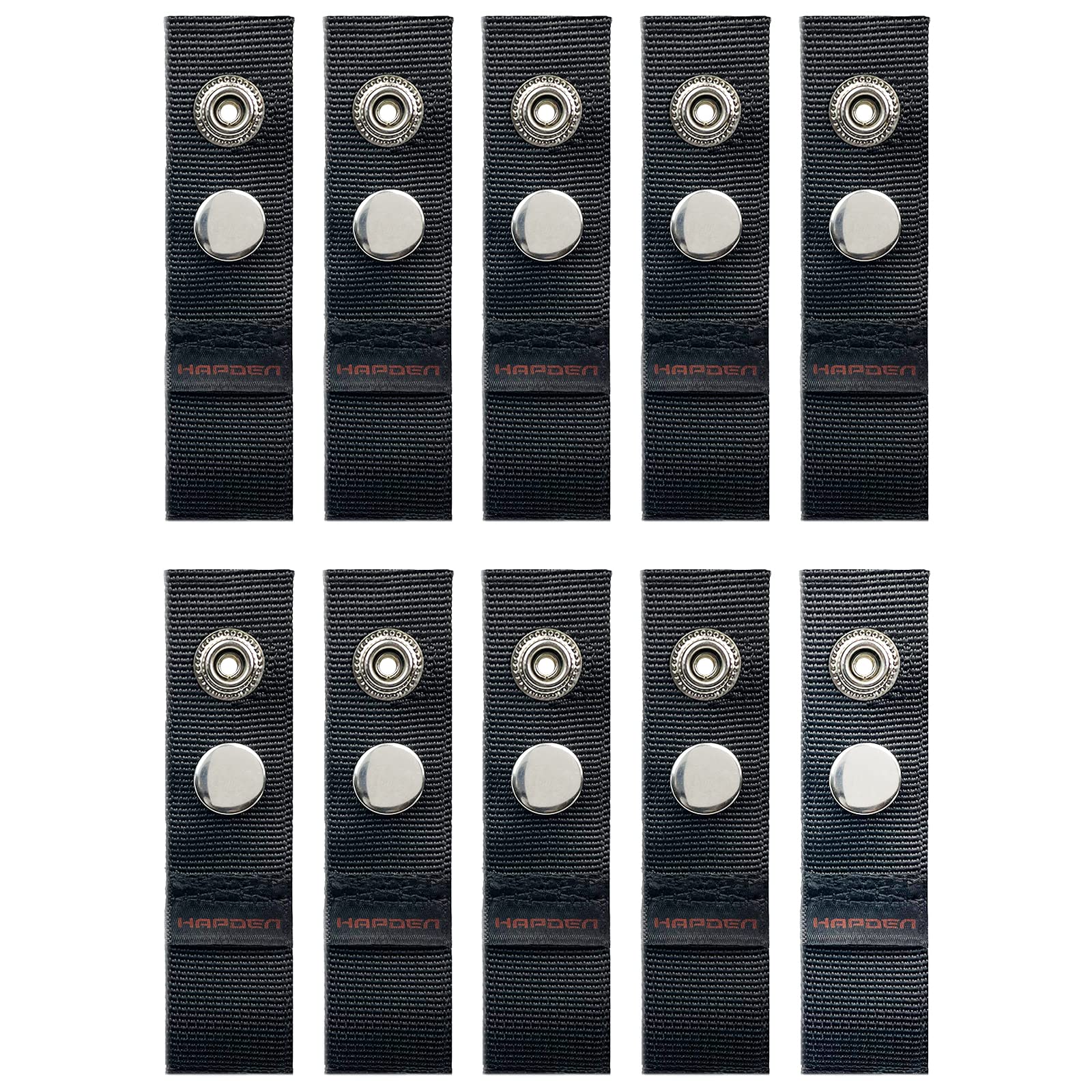 Boat Cover Snap Extender for Boat Canvas,Boat Cover Extensions,Black,Extension Sizes from 1 - Built in Finger Loops,10 Packs