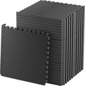 Nasmodo 9 Pcs 1 Inch/25mm Gym Floor mat Rubber for Heavy Workout Puzzle Floor mat for Home Exercise, Gym Equipment mat Interlock