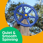 Jungle Gym Kingdom Pirate Ship Wheel For Kids - Toy Steering Wheel For Treehouse, Outdoor Playhouse, Backyard Playset Or Swing S
