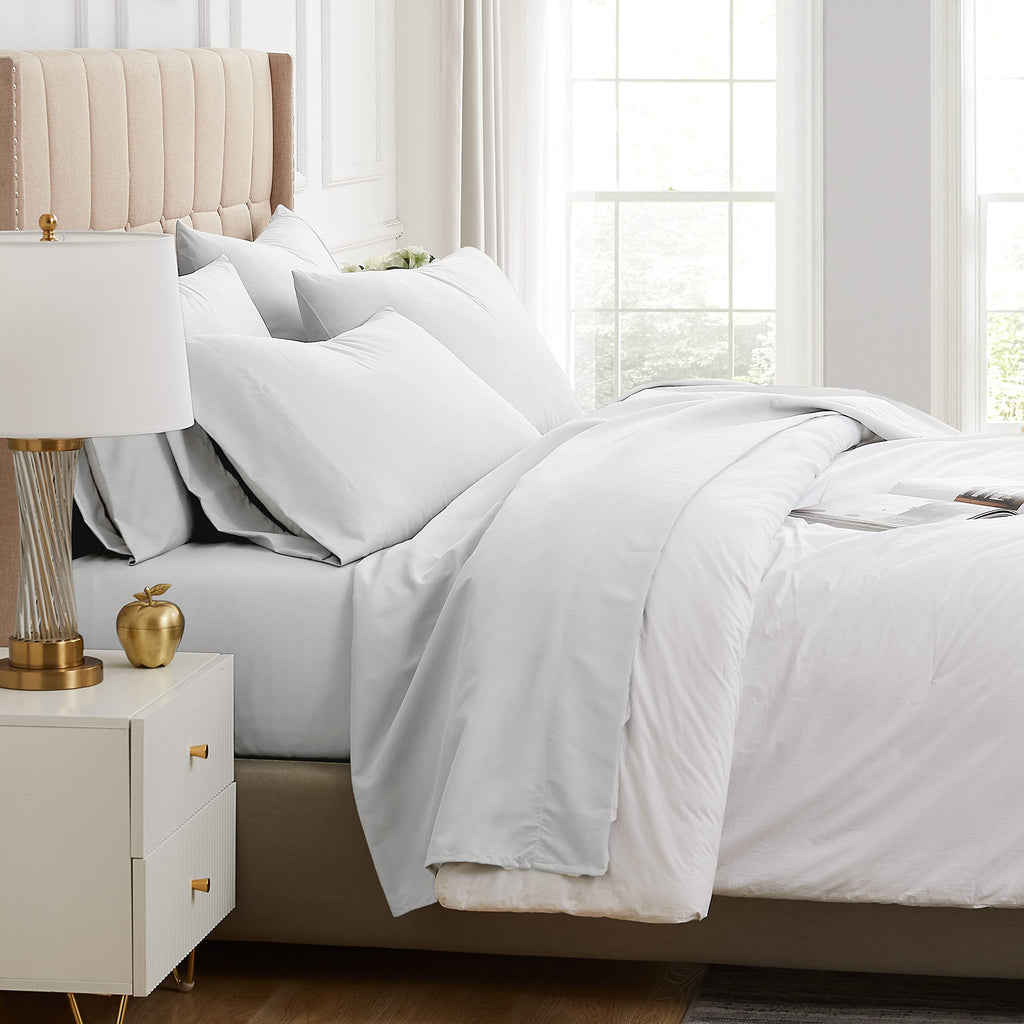Southshore Fine Linensa - Vilano Springs 4 Piece - 21 Inch - Extra Deep Pocket Sheet Set (Twin, Bright White)