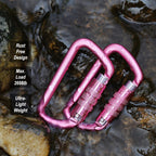 Freskaro 3Inch Locking Carabiner Clips With A Twist Auto Lock, Heavy Duty Rated 2698Lbs, Lightweight & Rustproof 7075 Aluminum,