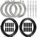 Taiss Universal Bicycle Brake Cable,Bike Shift Cable Housing Kit with O-Rings,End Caps for Bicycle Mountain Road Bike Repair(bla