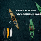 Libzaki 12.3-13.5Ft Kayak Cover Accessories, Waterproof & Uv Protection Sup Paddle Boards Cover For Indoor/Outdoor Storage-L-Bla