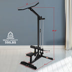 Fitvids Lat All-In-One Machine With High And Low Pulley Station, Lat Pull Down And Lat Row Cable Machine, Lat Tower With Adjusta