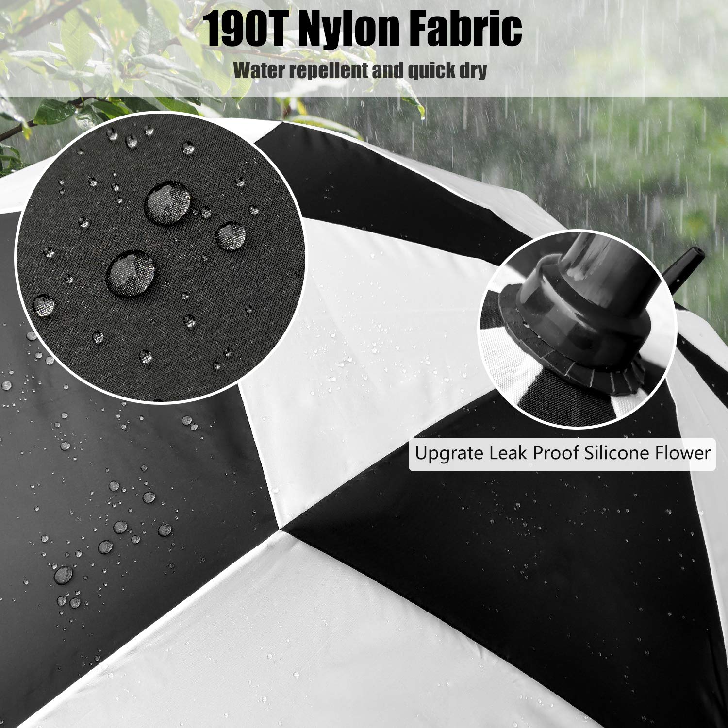 Aceiken Golf Umbrella Large 68 Inch Automatic Open Golf Umbrella Extra Large Oversize Double Canopy Vented Umbrella Windproof Wa