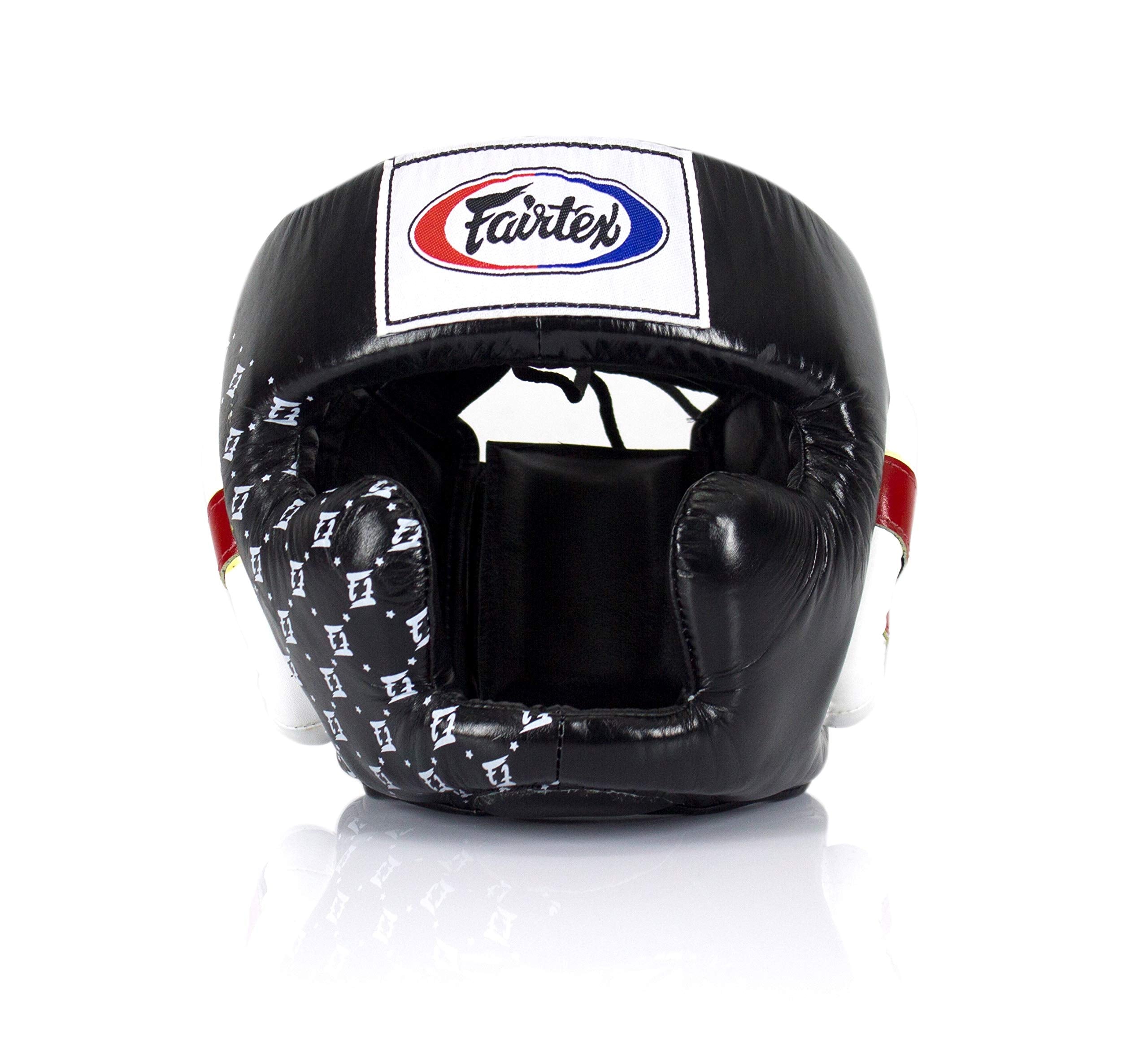 Fairtex Muay Thai & Boxing Headgear | Protective Sparring Head Guard with Adjustable Straps, Multi-Layer Padding, Enhanced Visio