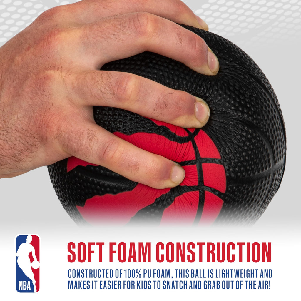 Franklin Sports Nba Toronto Raptors Mini Foam Basketball - Kids 5.5'' Inch Toy Basketball For Over The Door + Mini Indoor Hoops