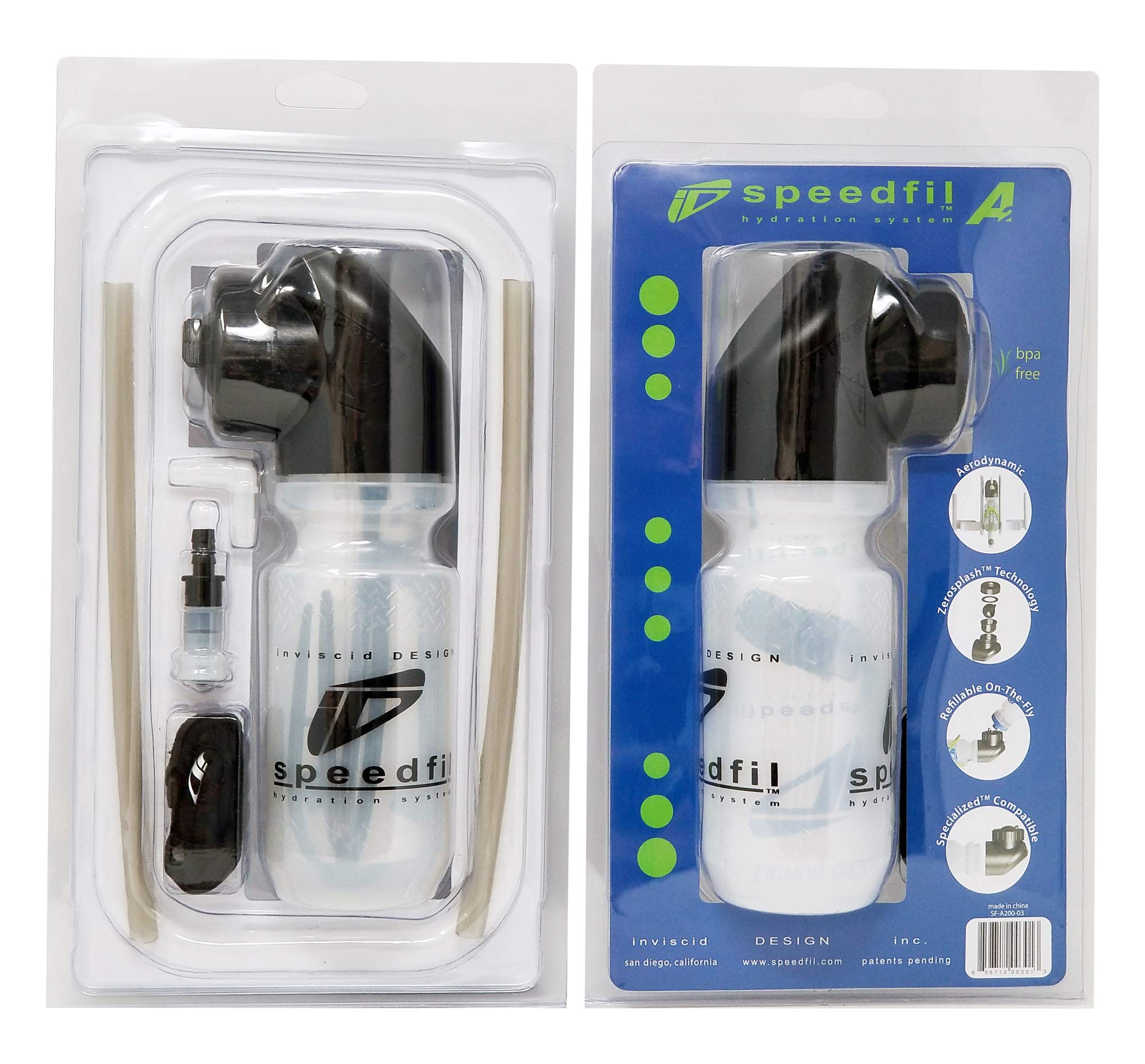 Speedfil A2 Bicycle Water Bottle, Between The Arms Hands-Free Hydration System With Refill Port