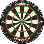 Mission Darts Db023 Samurai Ii  Professional Competition Standard Dartboard With Ultra Thin Wire Construction And Non Fade Colou