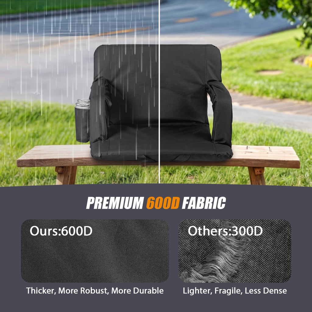 Nova Microdermabrasion Stadium Seats With Back Support And Cushion Bleacher Seat Chairs Stadium Seats For Bleachers Portable 2 P