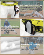 Youper Boys Youth Padded Sliding Shorts With Soft Protective Athletic Cup For Baseball, Football, Lacrosse (White, Small)
