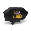 Rico Industries NCAA LSU Tigers Black Deluxe Grill Cover Deluxe Vinyl Grill Cover - 68 Wide/Heavy Duty/hook and loop Staps
