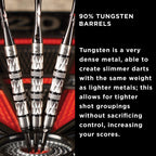 Viper Diamond 90% Tungsten Soft Tip Darts With Storage/Travel Case, Black Rings, 18 Grams