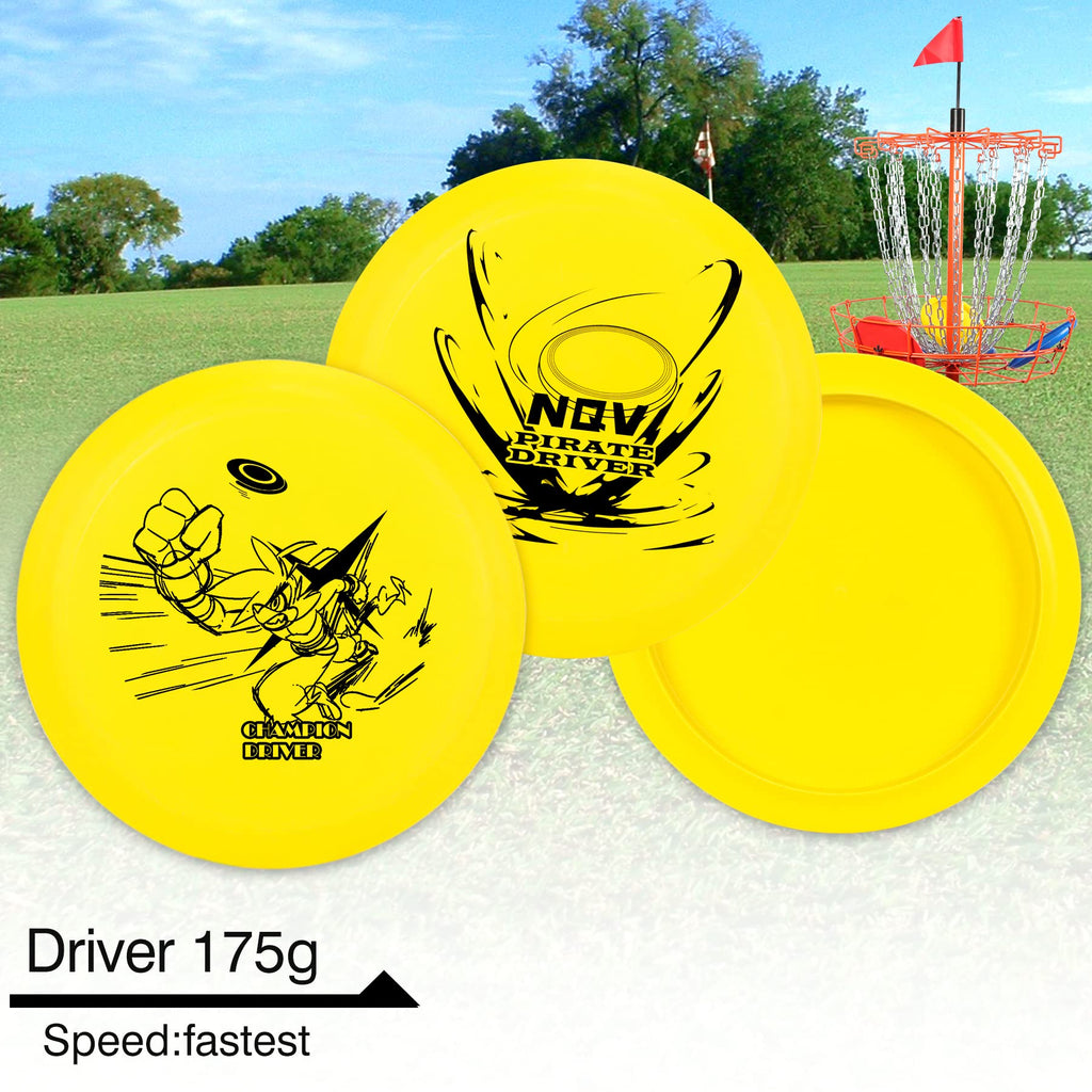 Nqv Disc Golf Set,Disc Golf Starter Set-6 Pack Driver, Mid-Range And Putter Discs With Disc Golf Bag For Outdoor And Backyard(Bl