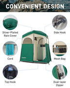 Kingcamp Shower Tent, Portable Privacy Tent Outdoor Camping 1/2 Room Toilet Tents With Shower Bag & Dressing Room For Travel Bea