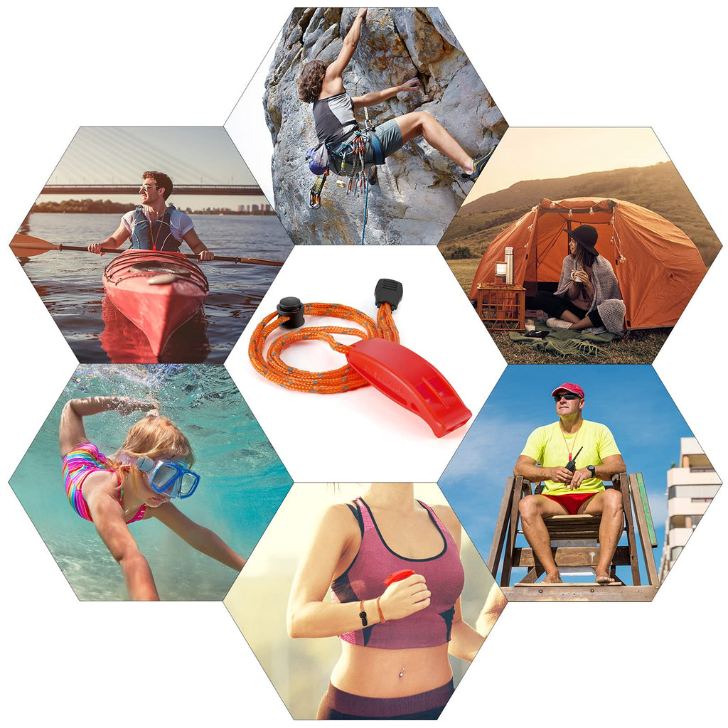 Hipat Emergency Whistle, Super Loud Floating Whistle With Lanyard, Ideal For Boating, Swimming, Kayaking, Water Survival, Hiking