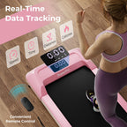 Gymax Walking Pad, 2.25Hp Under Desk Treadmill With Led Display, Remote Control & 7-Layer Belt, Compact Portable Jogging Running