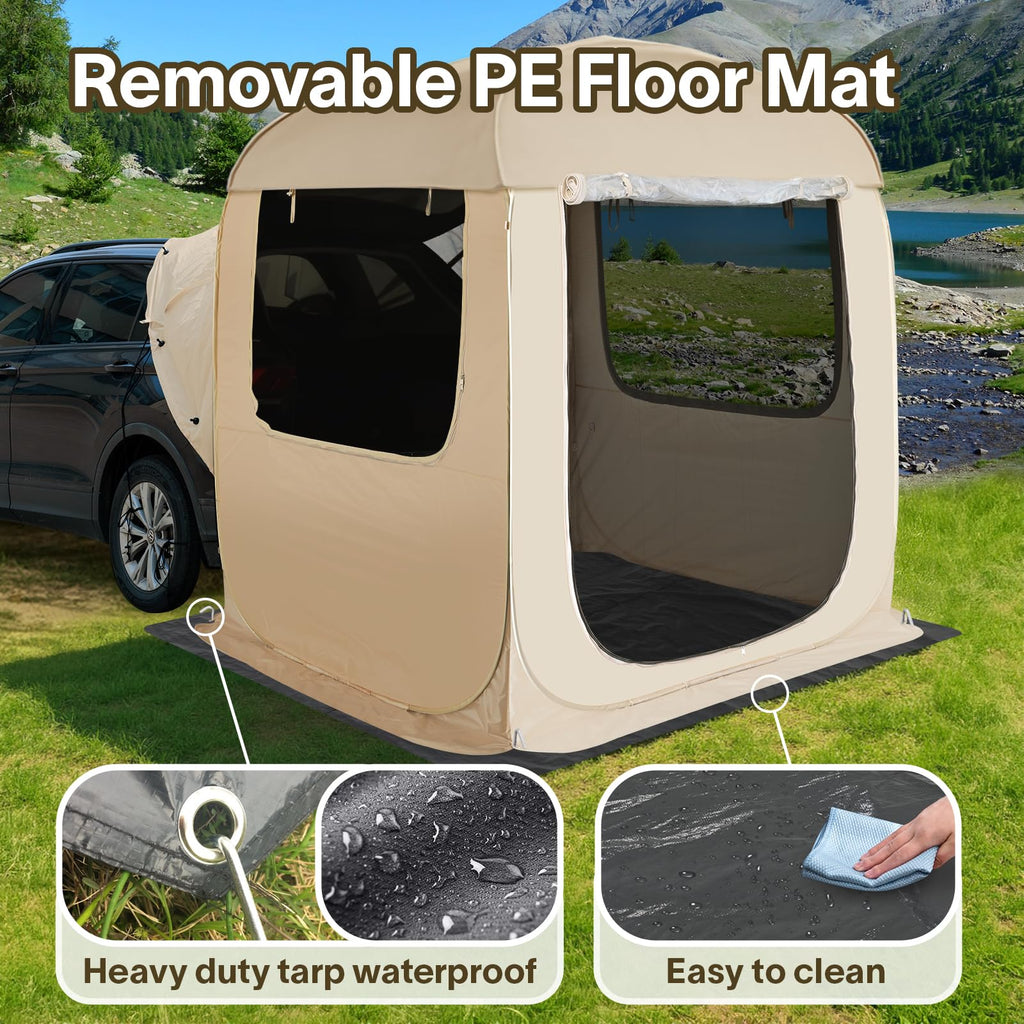 Alvantor Pop Up Screen House, 4 In 1 Outdoor Camping Tent,6'X6'Screen Room With Mosquito Netting &Waterproof Pvc, Pvc Clear Top