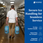 SPARTA San Jamar Saf-T-Ice Plastic Ice-Tote, 6 Gallons, Blue