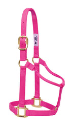 Weaver Leather Original Non-Adjustable Nylon Horse Halter, Yearling, Diva Pink