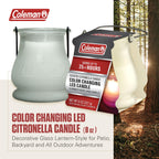 Coleman Color Changing Led Candle - Citronella Candle, Outdoor Candle - 8 Oz (Boxed)