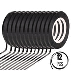 Mr Pen- Whiteboard Tape, 12 Pack, Black, Thin Tape For Dry Erase Board, Whiteboard Accessories, Dry Erase Board Accessories, Str